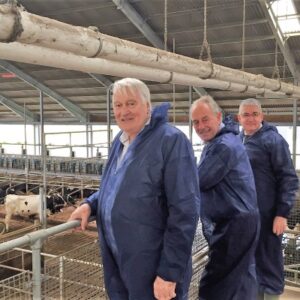 L-R Robert Jones, UFAC, Phil Garnsworthy, University of Nottingham, Mike Chown, UFAC. supplementation research results